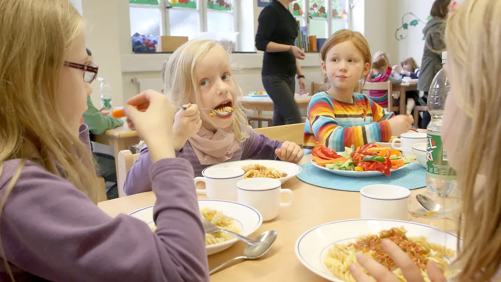 Ausgabeküchen für die Mittagsverpflegung sind schon in allen Südbrookmerlander Grundschulen vorhanden. Foto: DPA