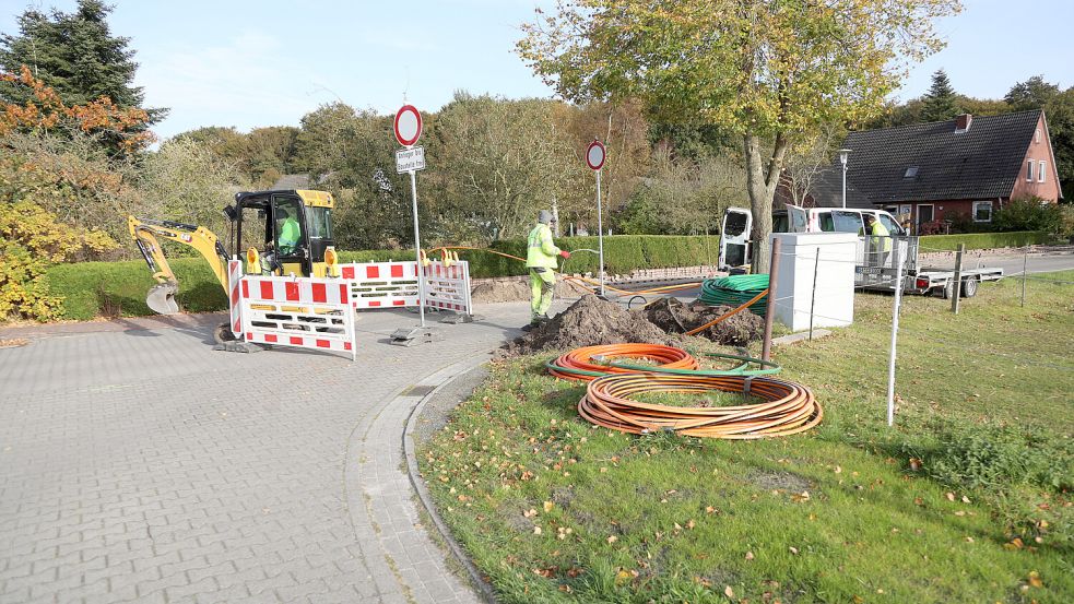 Von diesem Anschlusskasten eine Straße weiter wurden die Kabel Richtung Enno-Hector-Straße in Ihlowerfehn verlegt. Foto: Romuald Banik