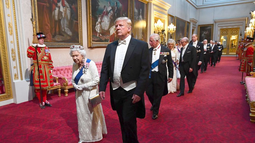 Die gestorbene Queen soll nicht sehr angetan von Trump gewesen sein. (Archivbild) Foto: Victoria Jones/PA Wire/dpa