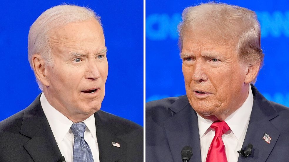 Die beiden Ex-Kontrahenten Biden und Trump treffen sich kommende Woche im Weißen Haus. (Archivbild) Foto: Gerald Herbert/AP/dpa