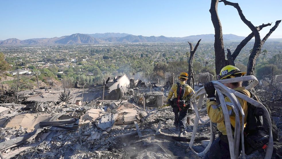 Zerstörungen durch das Mountain Fire im Süden Kaliforniens. Foto: Jae C. Hong/AP/dpa