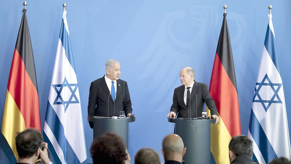 Benjamin Netanyahu stattete Bundeskanzler Scholz zuletzt im Oktober 2024 einen Besuch ab. Foto: IMAGO/IPON