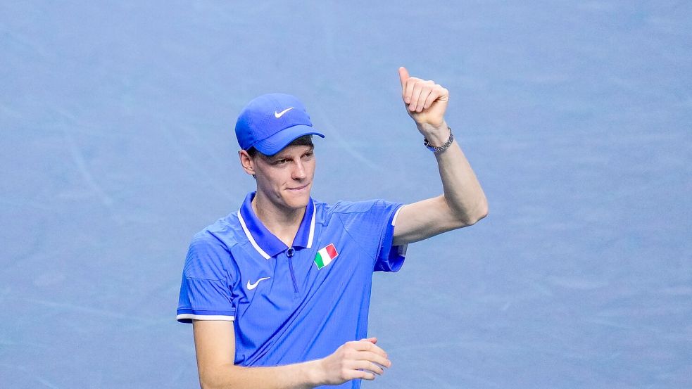 Jannik Sinner hat Italien wieder zum Sieg im Davis Cup geführt. Foto: Manu Fernandez/AP