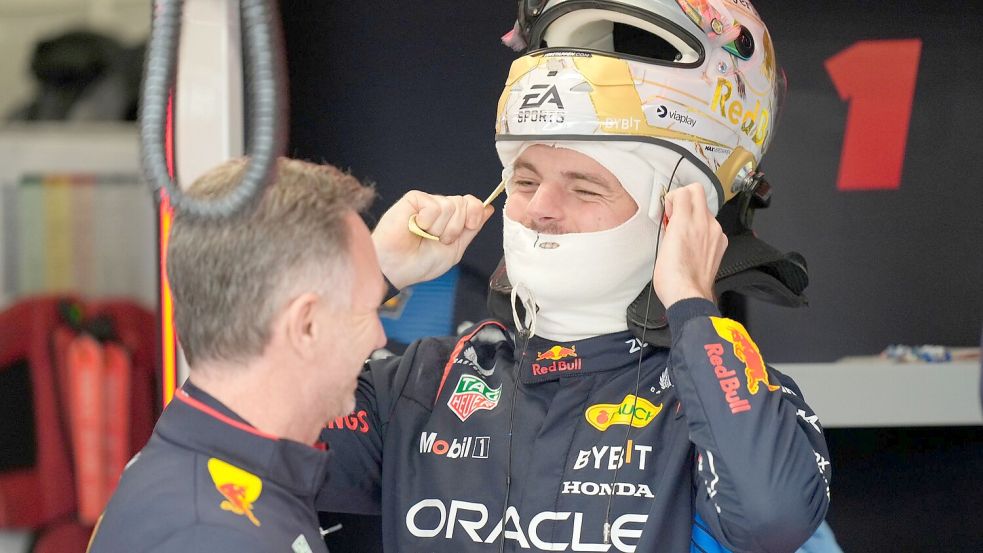 Weltmeister Max Verstappen hat sich auch von der Titelparty in Las Vegas bis in die Morgenstunden erholt. Foto: Darko Bandic/AP