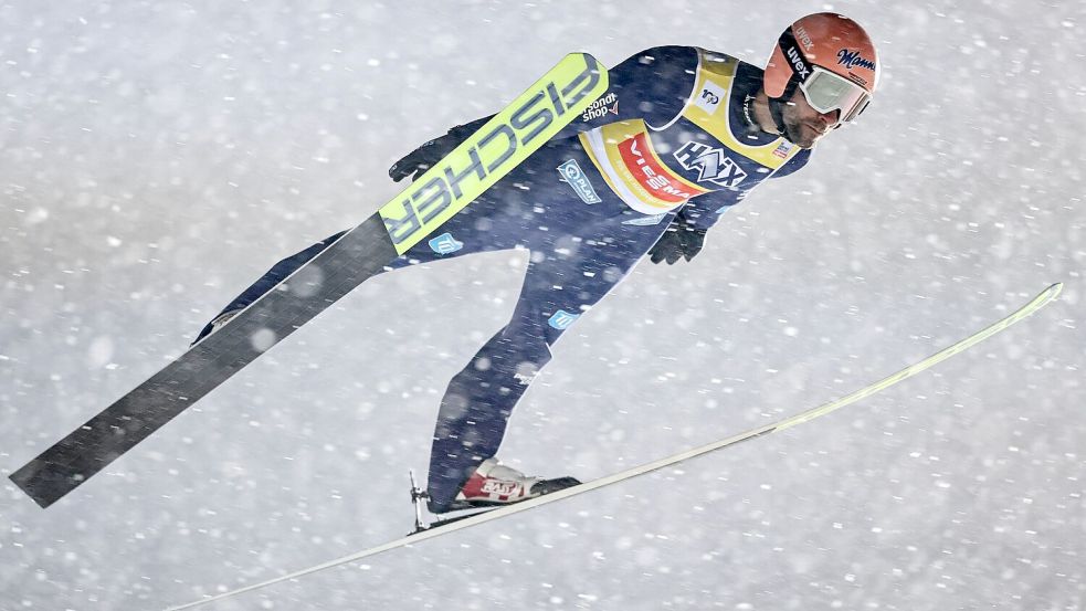 Pius Paschke feiert in Ruka seinen zweiten Einzelsieg der Saison. Foto: Geir Olsen/NTB/dpa