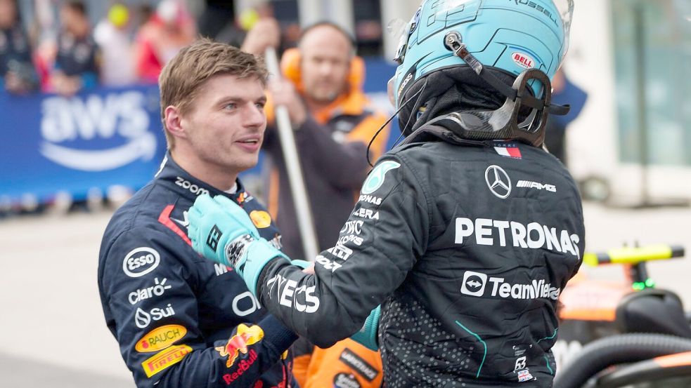 Verstappen und Russell haben keinen Respekt mehr füreinander. Foto: Paul Chiasson/The Canadian Press via AP/dpa