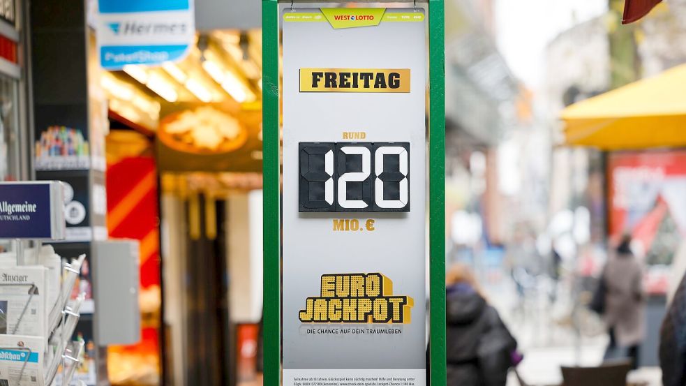 120 Millionen Euro waren im Eurojackpot zu vergeben - mehr ist nicht möglich. (Symbolbild) Foto: Thomas Banneyer/dpa