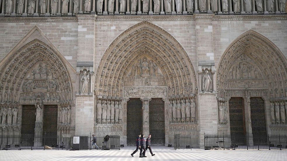 Anlass für Trumps erste Auslandsreise ist die feierliche Wiedereröffnung der Notre-Dame-Kathedrale. Foto: Thibault Camus/AP