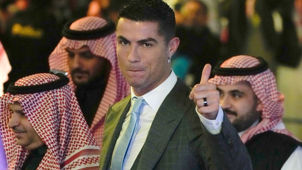 Cristiano Ronaldo wirbt unermüdlich für Fußball in Saudi-Arabien Foto: Amr Nabil/AP/dpa