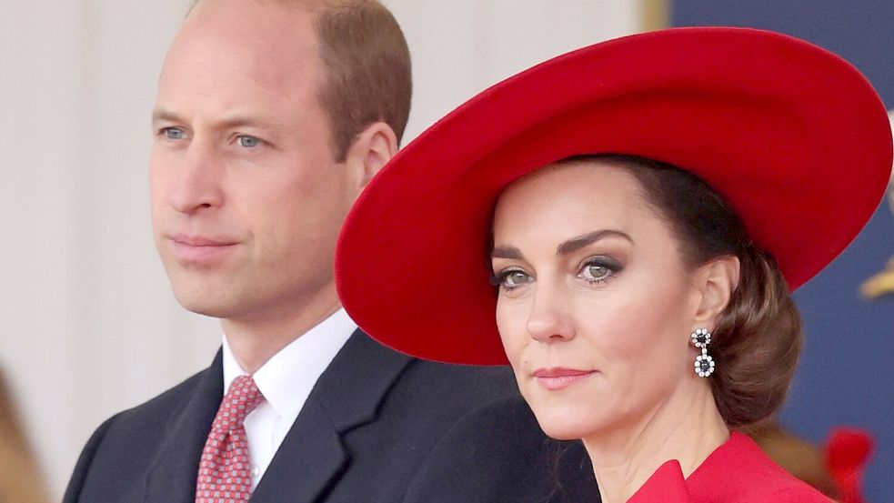 William und Kate verpassen den traditionellen vorweihnachtlichen Lunch mit der weiteren Familie. (Archivbild) Foto: Chris Jackson/AP/dpa