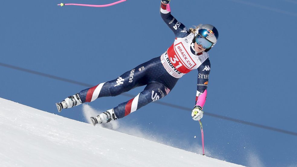 Voll in Aktion: Lindsey Vonn. Foto: Marco Trovati/AP/dpa