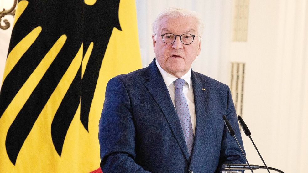 Bundespräsident Steinmeier gibt seine Entscheidung zur Auflösung des Bundestags bekannt. (Archivbild) Foto: Carsten Koall/dpa