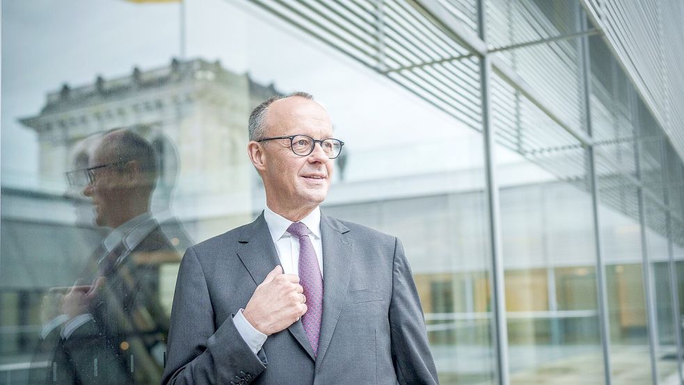 Kanzlerkandidat Merz will nach einem Wahlsieg einen Wechsel in der Asyl- und Einwanderungspolitik. Foto: Michael Kappeler/dpa