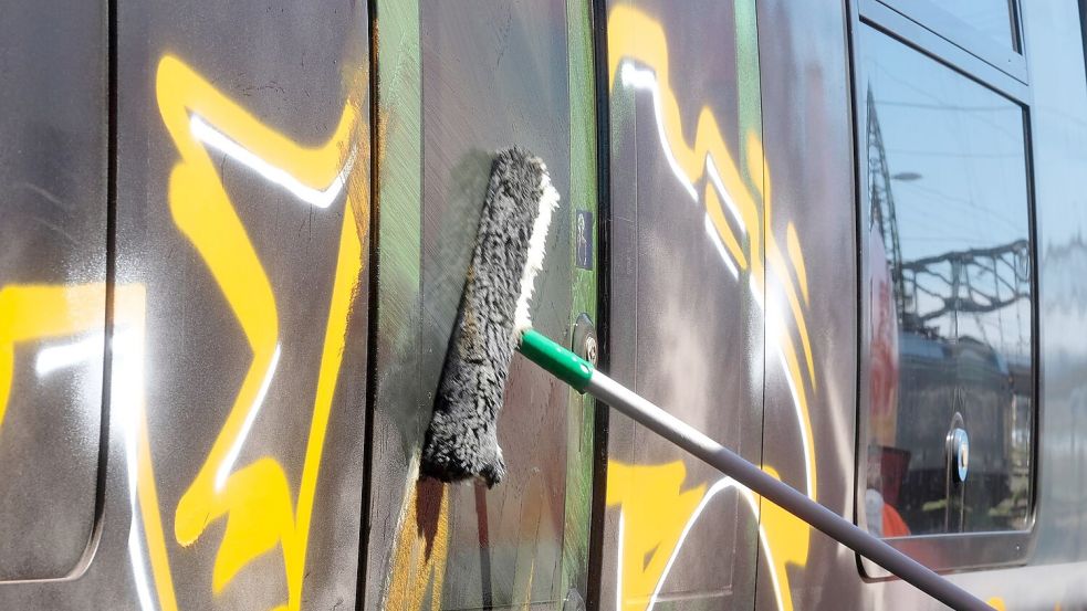 Vor allem in Ballungsräumen hat die Bahn mit Graffiti-Delikten zu kämpfen. (Archivfoto) Foto: Sebastian Willnow/dpa-Zentralbild/dpa