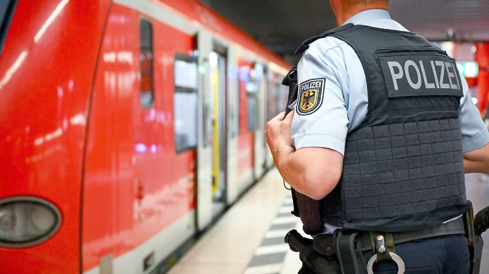 Die Bundespolizei erfasste in den ersten zehn Monaten 2024 mehr Straftaten in Bahnhöfen und in Zügen (Archivbild). Foto: Sven Hoppe/dpa