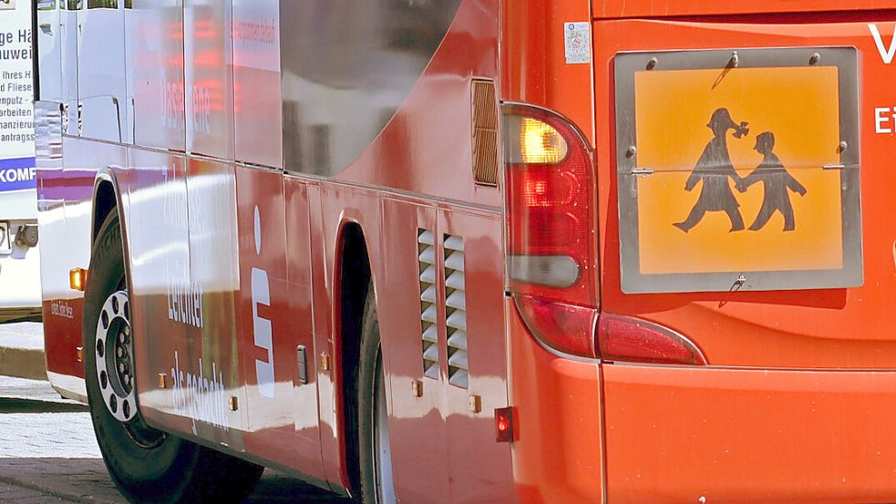 Ein Schulbus steht an einer Haltestelle. Symbolfoto: DPA