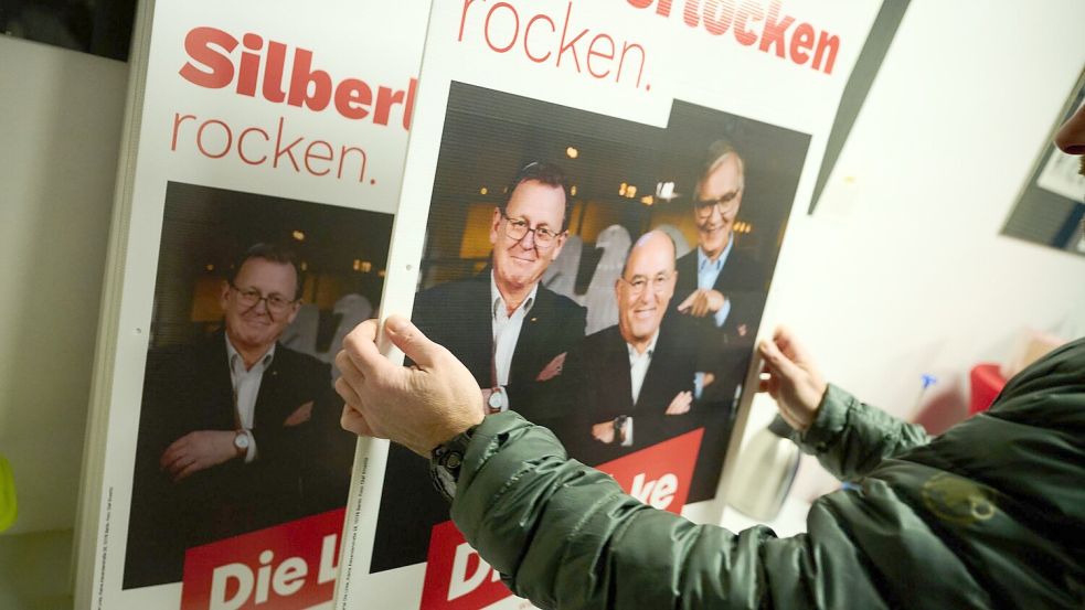 Bodo Ramelow, Gregor Gysi und Dietmar Batsch sollen Direktmandate für die Linke holen und ihr so den erneuten Einzug in den Bundestag sichern. (Archivbild) Foto: Annette Riedl/dpa