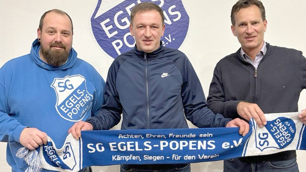 Daniel Sprang (Sportlicher Leiter), der neue Trainer Sergej Breise und Vorsitzender Martin Monnerjahn hoffen auf eine erfolgreiche Zeit. Foto: privat