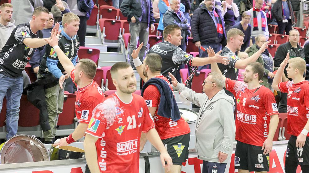 Ein Heimsieg soll her gegen Melsungen. Anschließend schauen sich Spieler und Fans das WM-Spiel der Deutschen im „Hattrick“ an.Foto: Helmut Vortanz