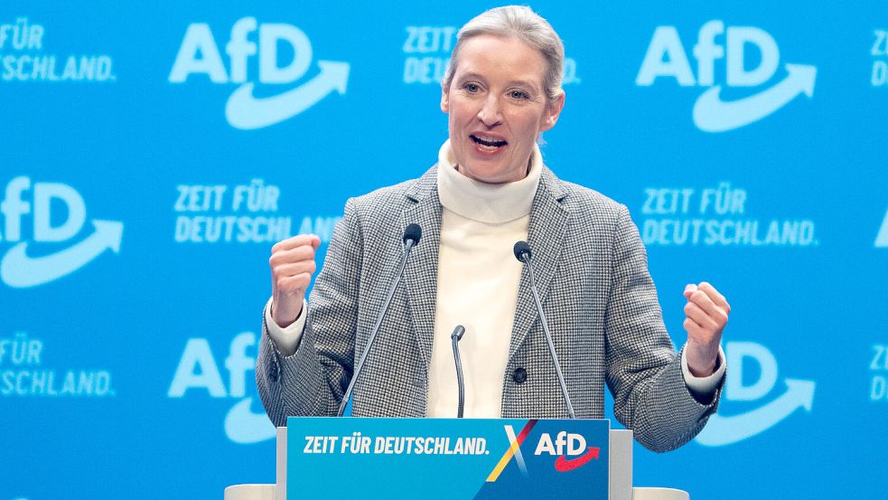 AfD-Parteichefin Alice Weidel wettert gegen Windkraftanlagen: „Wenn wir am Ruder sind, reißen wir alle Windkraftwerke nieder. Nieder mit diesen Windmühlen der Schande.“ Foto: DPA