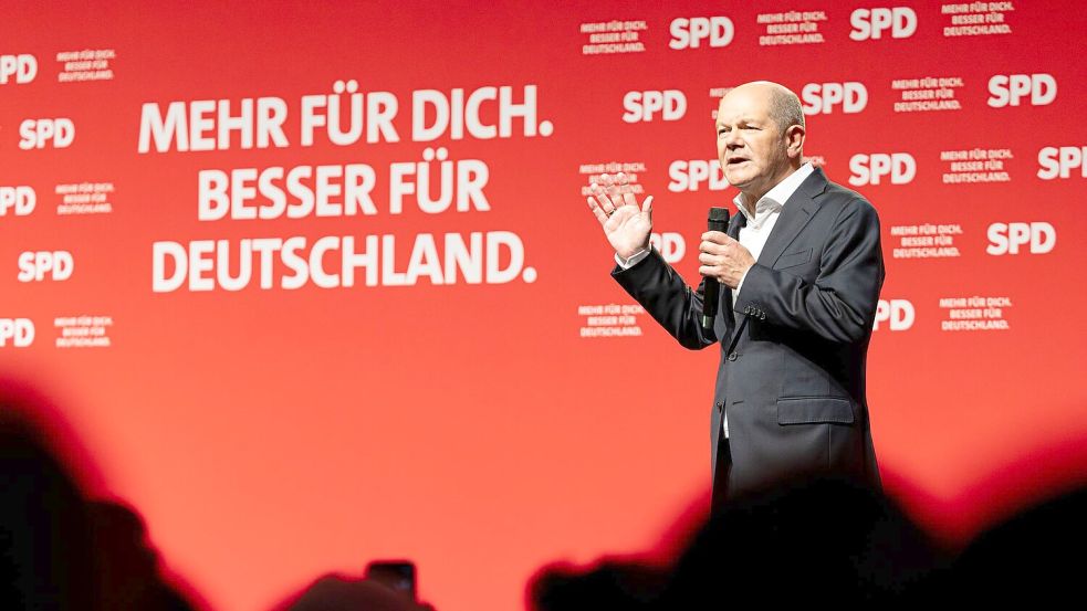 Scholz hofft auf ein Kriegsende noch im Jahr 2025. Foto: Michael Matthey/dpa