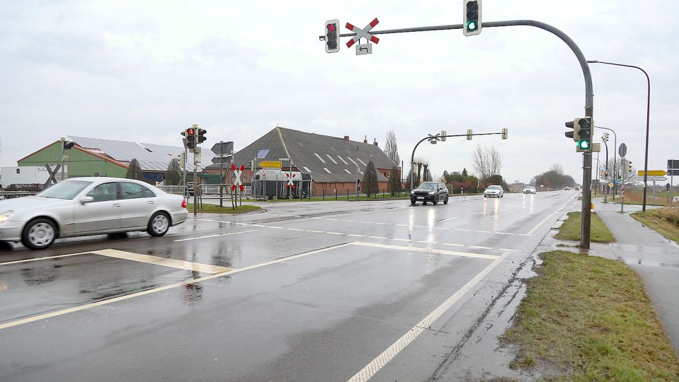 Diese Kreuzung in Uthwerdum wird für die Zentralklinik umgebaut. Foto: Romuald Banik