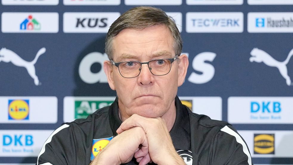 Bundestrainer Alfred Gislason ist der älteste Auswahl-Coach bei der Handball-WM. Foto: Soeren Stache/dpa