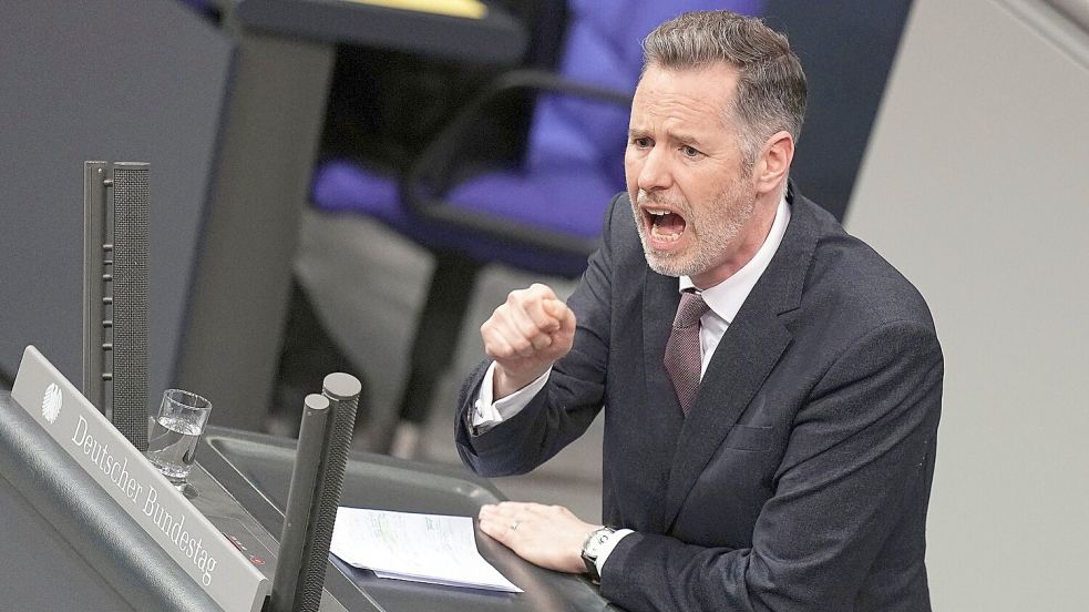 Christian Dürr, Fraktionsvorsitzender der FDP, rechnet ab mit der Migrationspolitik der Grünen. Foto: Michael Kappeler/dpa