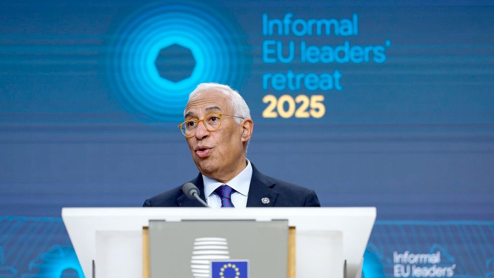 EU-Ratspräsident António Costa drängt angesichts hybrider Angriffe auf ein starkes europäisches Vorgehen. Foto: Omar Havana/AP/dpa