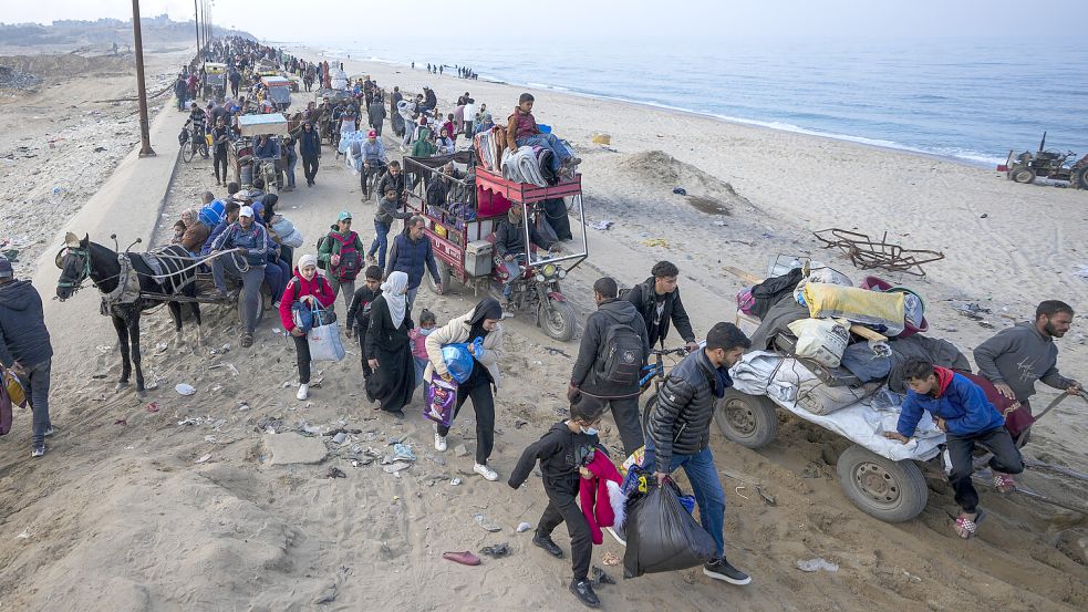 Flüchtlinge in Gaza: Geht es nach US-Präsident Donald Trump, ist für sie dort künftig kein Platz mehr. Foto: picture alliance/dpa/AP/Abdel Kareem Hana