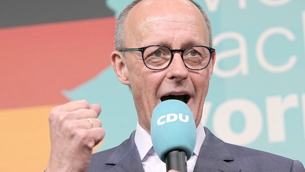 Friedrich Merz hat nach dem Wahlsieg der Union zum Feiern aufgerufen. Foto: dpa/Michael Kappeler