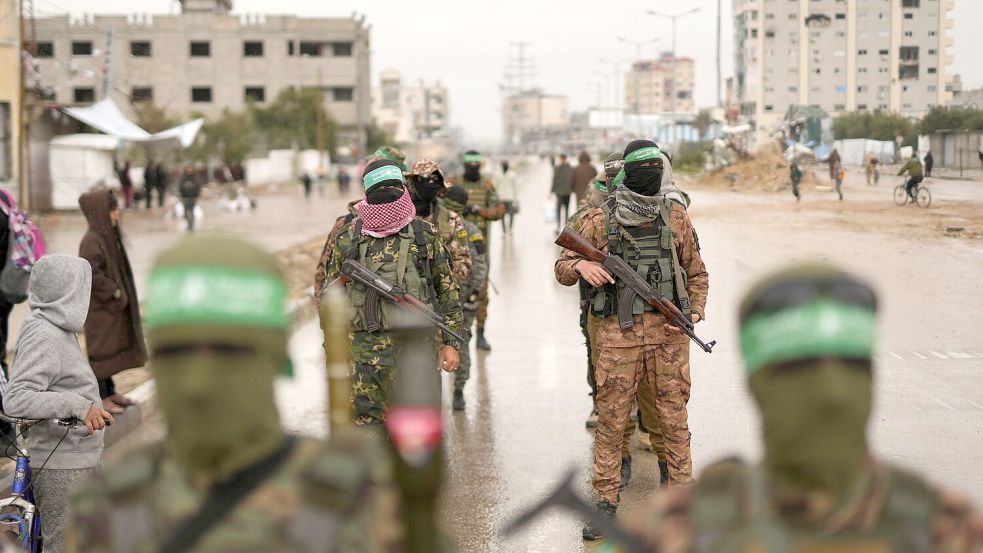 Israel lehnt eine Regierungsbeteiligung der Hamas nach Kriegsende strikt ab. (Archivbild) Foto: Abdel Kareem Hana/AP/dpa