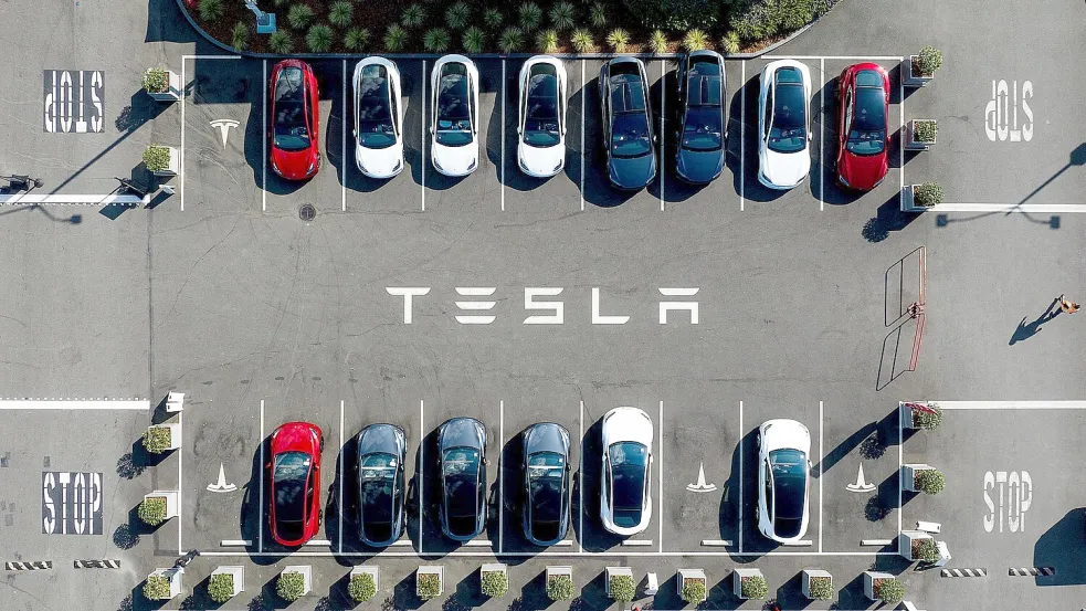 Musk sieht Teslas Zukunft in selbstfahrenden Autos - die Produktion eines Tesla-Robotaxis ohne Lenkrad und Pedale ist aber erst für 2026 geplant. (Archivbild) Foto: Noah Berger/AP/dpa