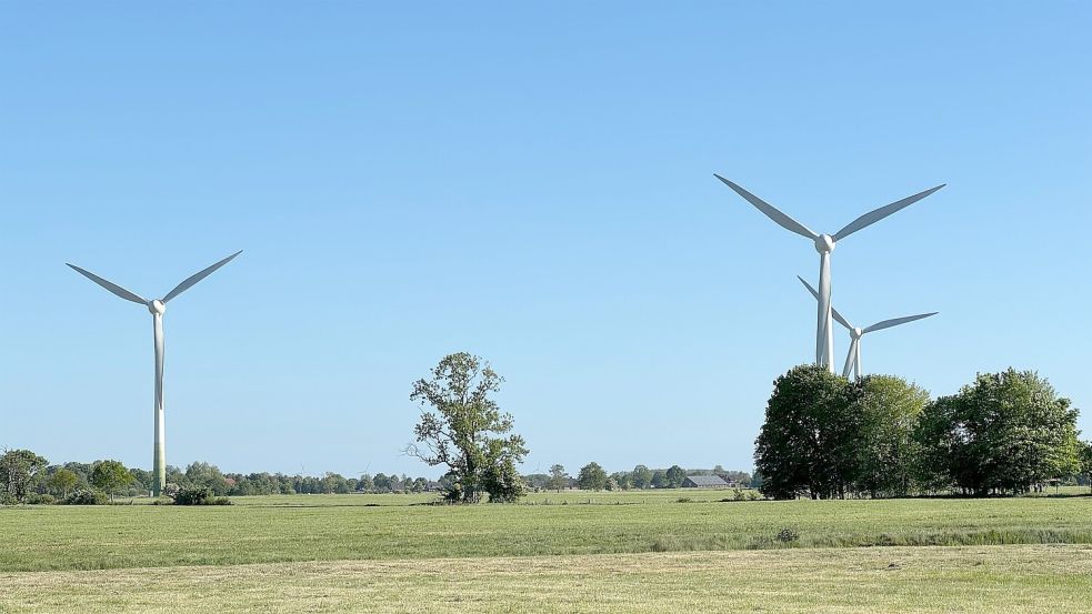 Aus drei Anlagen besteht der Windpark Oldeborg. Foto: Holger Janssen